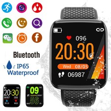 2020 Smart Watch Bluetooth Heart Rate Blood Pressure Fitness Tracker Waterproof