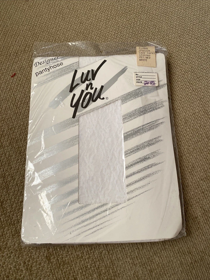 Luv N You Larua Floral Elastizado Encaje Capri Leggings Mascota/Med Mediano Blanco Nuevo Foto 1 de 4