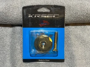 Alloy Steering Stem Cap 1-1/8" Mountain Road Bike Stem Cover Gold - Picture 1 of 5