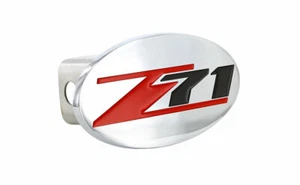 Chevrolet Z71 wordmark Chrome Plated Full Metal Hitch Cover Plug - Picture 1 of 3