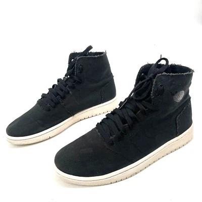 Nike Hombres Talla 10 Air Jordan 1 Retro Alto Top Decon 867338-010 Zapato Negro Con Cordones Foto 1 de 4