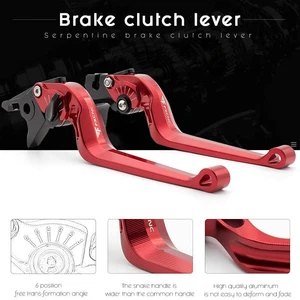 FXCNC Red 3D Camber Clutch Brake Levers For GS 500 F K4 K5 K6 K7 K8 K9 2003-2009 - Picture 1 of 9