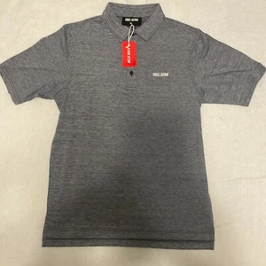 Full Send Mens Gray Blue Short Sleeves Collared Button Polo T Shirt Size Small - Picture 1 of 8