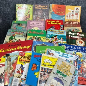 Vintage Childrens Book Lot Bundle of 20 Plus Learning Educational Stories - Imagen 1 de 9