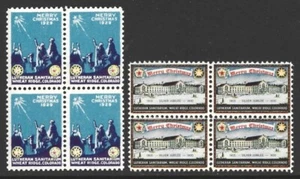 USA 1929-1930 Lutheran Sanatorium, Wheatridge, CO. TB Xmas Seal BLOCKS F/VF - Picture 1 of 2