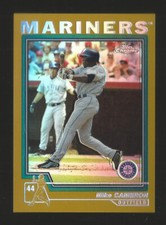 2004 Topps Chrome Mike Cameron Mariners #156 Gold Refractor Rare Short Print Sp