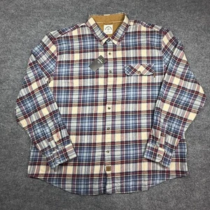 NWT Dubinik Flannel Shirt Mens 3XL Plaid Multicolor Customized Version Button - Picture 1 of 13