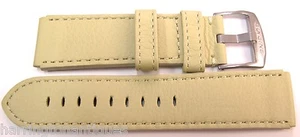 22MM GERMAN MADE PALE LIME SOFT LEATHER STRAP & STEEL BUCKLE BY GLYCINE #T - Picture 1 of 3