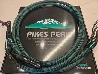 Audioquest Pikes Peak Speaker Cable 6 Foot Pair Single to Bi-Wire Original Owner - Image 1 of 3