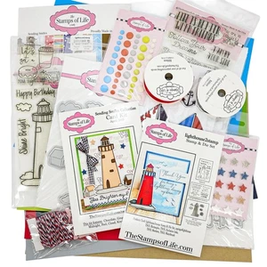 The Stamps of Life Lighthouse Nautical Cardmaking Kit Stamps Dies Paper And More - Picture 1 of 7