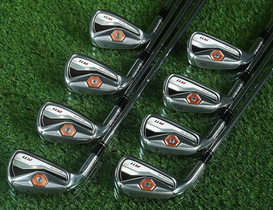 TAYLORMADE R11 IRONS SET 3-PW +1.5” FST KBS 90G STIFF SHAFTS LEFT HANDED ~NICE! - Image 1 of 4