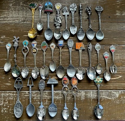 Lote (29) Cuchara Coleccionista Souvenirs Massachusetts Michigan Missouri Mississippi Foto 1 de 4