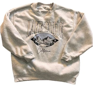 Lake Tahoe Sweatshirt grau Unisex California Trip Pullover Geschenk Refugium Small - Bild 1 von 6