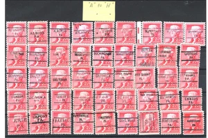 JimbosStamps, U.S. precancels, 1954 issue, small towns and types of PA, 45 diff - Picture 1 of 1