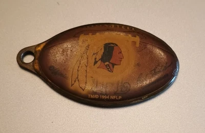 Vtg Wincraft NFLP 1994 Football Shaped Washington Redskins Key Chain Indian Rare - Image 1 of 4