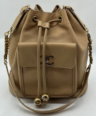 Chanel предварительно любимый бежевый икры бежевый большой - Изображение 1 из 4