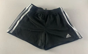 Mädchen Adidas Shorts Größe M 10-12 schwarz weiß Streifen sportlich Sommer - Bild 1 von 4