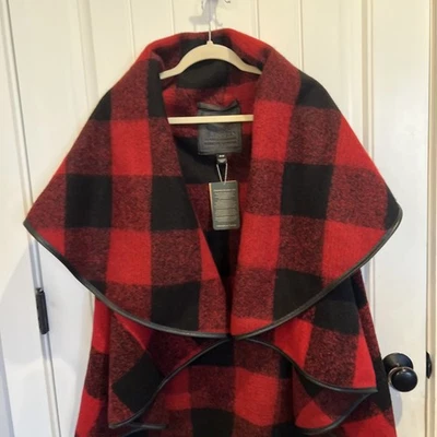 Roots Julia Cape Park Cuadros 50% Lana Rojo Y Negro M Foto 1 de 4