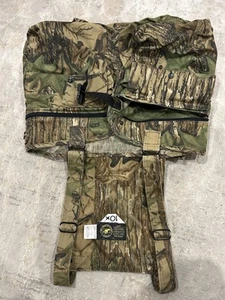 10X Vintage Turkey Hunting Vest Size XL Realtree Camo With Padded Seat Attached - Picture 1 of 10