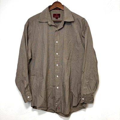 Vintage Nordstrom Relaxed Classic Button Down Shirt Brown 100% Cotton Mens 32 - Image 1 of 4