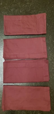 Crate & Barrel Red Currant Bordeaux Dinner Napkins Napkins Set of 4 - Image 1 of 4