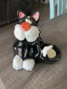 Figura de gato derpy caprichosa divertida de Coyne's Company Debby Carmen 2002 votiva - Imagen 1 de 8