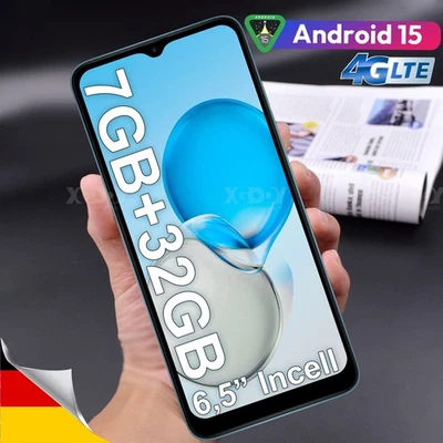 2025 Neu Handy Ohne Vertrag  Android 15 Smartphone 6,5" Dual SIM 16GB/32GB 8Core - Bild 1 von 4