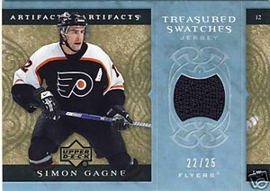 2007-08 SIMON GAGNER JERSEY #/25 TREASURED ARTIFACTS