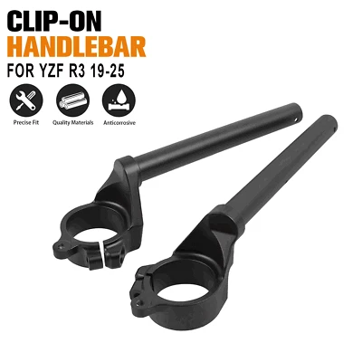Clip de manillar negro apto para Yamaha YZF R3 YZF-R3 2019-2025 2020 Foto 1 de 4