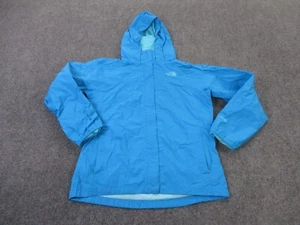 North Face Jacket Girls XL 18 Blue Hyvent Outdoors Hiking Rain Lightweight Lined - Picture 1 of 10