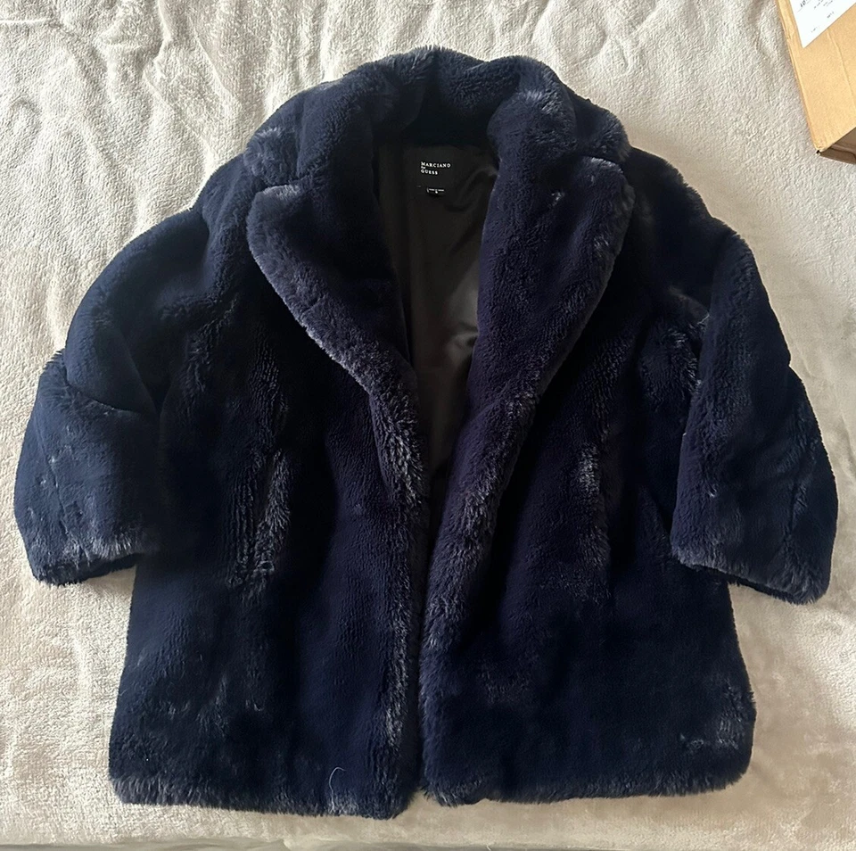 Abrigo Chaqueta Marciano for Guess Imitación Piel Azul Oscuro/Púrpura Oscuro Talla Pequeña Foto 1 de 4