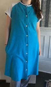 Vintage Vanity Fair XL Terrycloth Beach Coverup Button Up Houserobe  - Picture 1 of 11