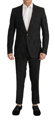 DOLCE & GABBANA Suit MARTINI Black Brocade Formal 2 Piece EU46/US36/S 3400usd - Image 1 of 4