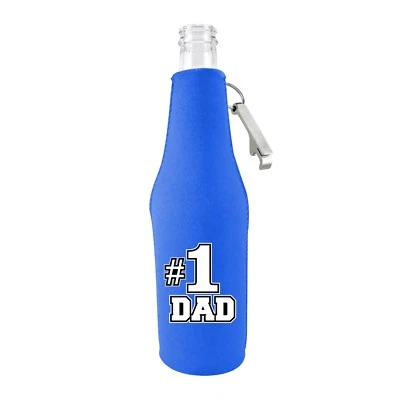 #1 Papá Botella de Cerveza Coolie, Abridor de Botellas Opcional, Día del Padre, Regalo, Padre Foto 1 de 3