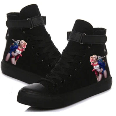 Sapatos de lona Harley Quinn esquadrão suicida sapatos altos causais - Imagem 1 de 4