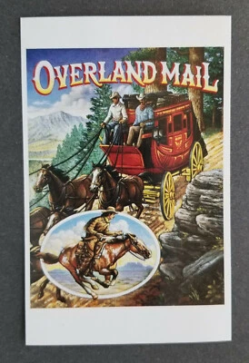 US 1994 Scott # UX197 OVERLAND MAIL Legends of the West 19¢ post postal card MNH - Image 1 of 2