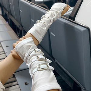 Gothic Rock Arm Wearmers Punk Gloves Fingerless Gloves Lolita Cosplay Women - Picture 1 of 19