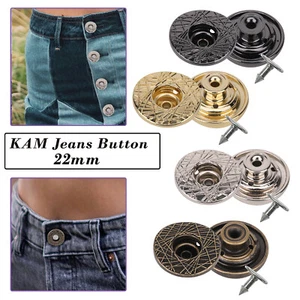 KAM 22mm Repuesto Hammer on Jeans Botones a Presión Denim Tachuelas Chaqueta Pantalones - Imagen 1 de 16