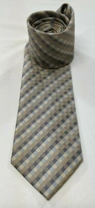Kenneth Cole Reaction Mens Striped Blue & Brown Tie 58.5" X 3.25" - Picture 1 of 2
