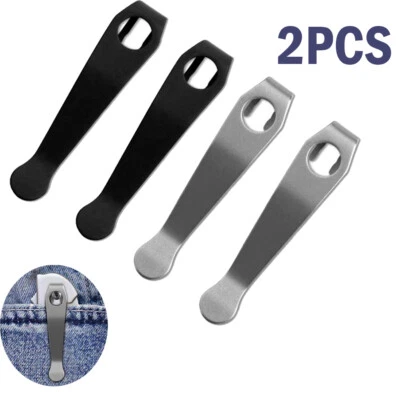 Titanium Deep Carry Wire Clip Fits For Spyderco Para 3 Lightweight Manix 2