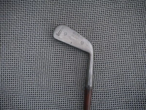 Antique Vintage Wood Shaft Spalding Gold Medal 1 Lined Face Mid Iron - Picture 1 of 13