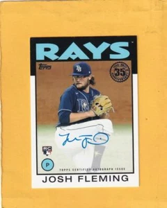 2021 Topps Update 1986 Topps Baseball Autographs Josh Fleming Rays NM-MT+ Auto - Picture 1 of 2