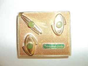 JADE CUFFLINKS & TIE CLIP - GENUINE - Picture 1 of 2