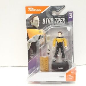 Mega Construx Star Trek Data Action Figure Bloks Miniature Next Generation FVL46