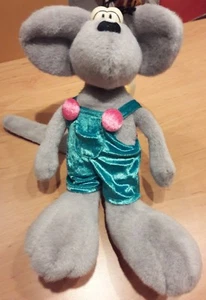 diddl maus mit grüner Hose und Knöpfen in Pink (H 32 cm) - Bild 1 von 4