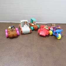 1993 MCDONALDS FLINTSTONES SET LOT 5 toys vehicules ONLY HANNA BARBERA