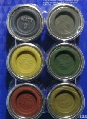 Revell Militärfarben-Set (172,50€/l) 6 Farben je 14 ml wie 32341 Neu ohne OVP - Bild 1 von 2