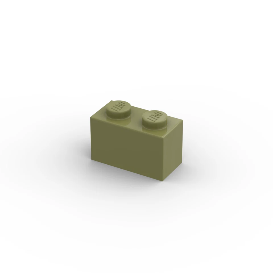 Lego 15x Basic Steine 1x2 bricks 3004 olive green - Bild 1 von 1