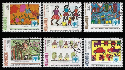 Mozambique 1979 6v. CTO NH • Año Internacional del Niño • Pinturas Foto 1 de 3