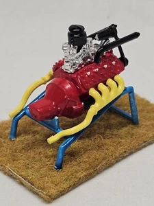 Vintage Mini V8 Model Engine 2" Colored Plastic w/Display Box Revell Kit? Built  - Picture 1 of 14